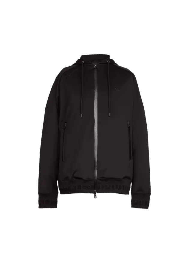 1PIU1UGUALE3 ジップアップパーカー ブラック