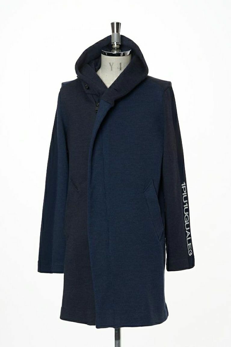 1piu1uguale3 コート |MRK192-WOL018-57 113 WRAP COAT ［NAVY］