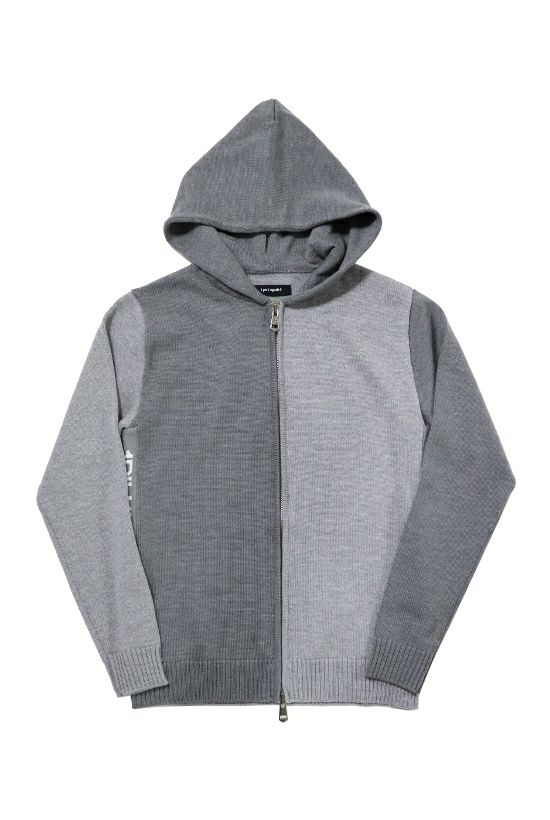 1piu1uguale3 ニット |MRK191-WOL018-95 113 ZIP PARKA ［GRAY］