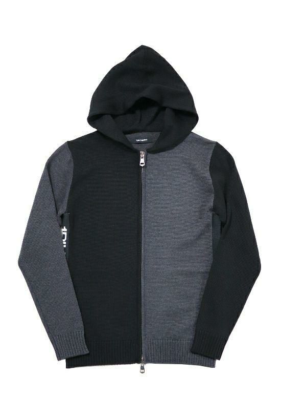 1piu1uguale3 ニット |MRK191-WOL018-99 113 ZIP PARKA ［BLACK］