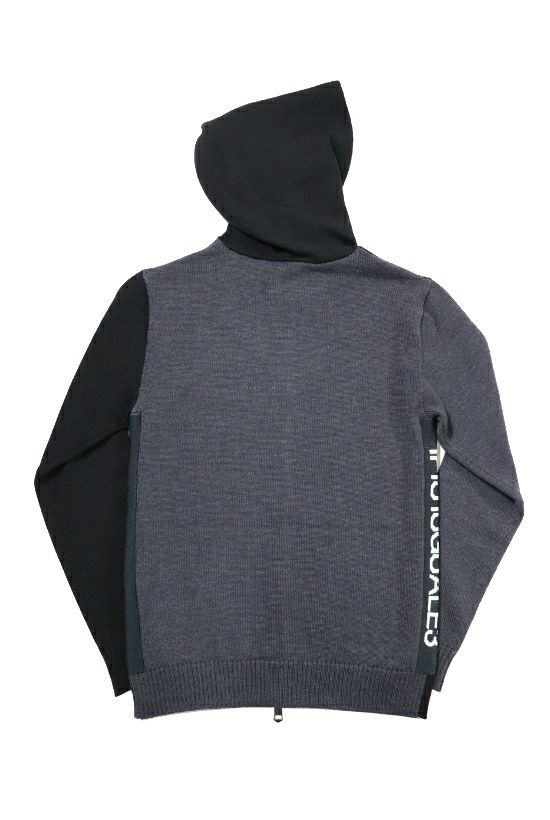 1piu1uguale3 ニット |MRK191-WOL018-99 113 ZIP PARKA ［BLACK］