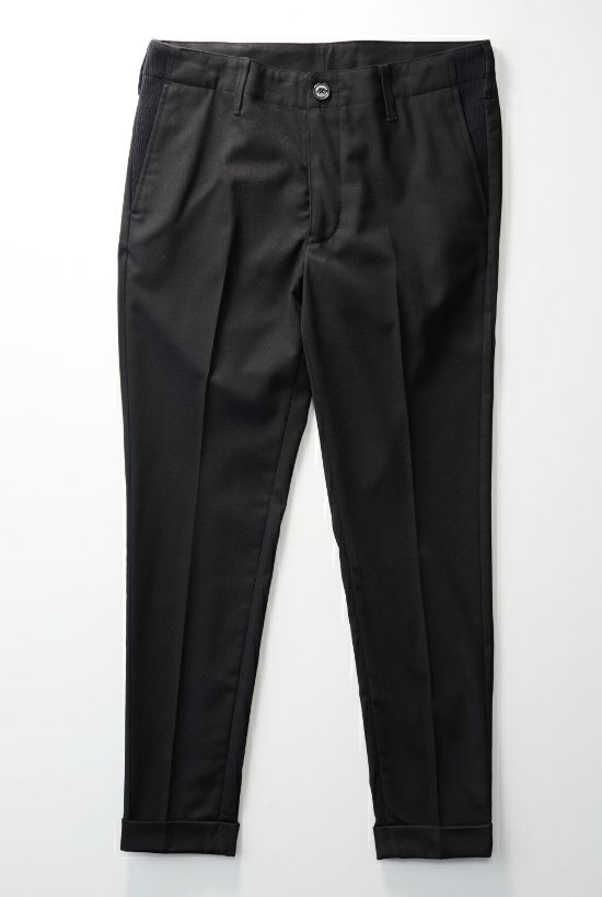 1piu1uguale3 パンツ |MRP285-PRY051-99 RIB TAPERED SLACKS ［BLACK］