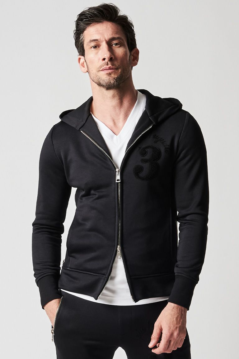 1piu1uguale3 ジャケット |MRB449-PCT100-99 SIDE ZIP PARKA［BLACK］ 
