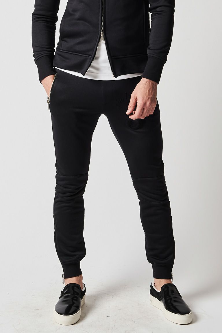 BIKER ZIP RIB PANTS［BLACK］