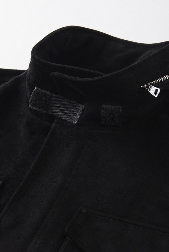 BLACK MILITARY BY YOSHIMASA HOSHIBA M-65 FIELD JACKET BLACK SUEDE［BLACK］