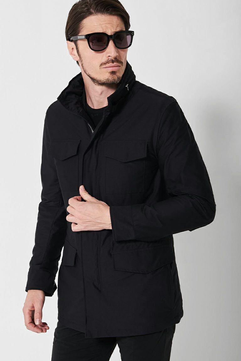 BLACK MILITARY BY YOSHIMASA HOSHIBA M-65 FIELD JACKET SOLOTEX［BLACK］