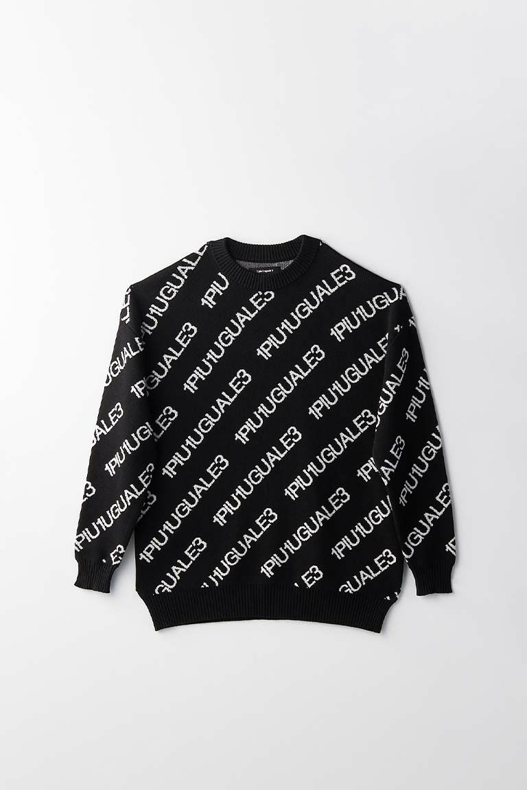 トップス 1PIU1UGUALE3 DROP SHOULDER SWEAT 113 DROP SHOULDER CREW ［BLACK］ | VATOMCE | 1PIU1UGUALE3正規店