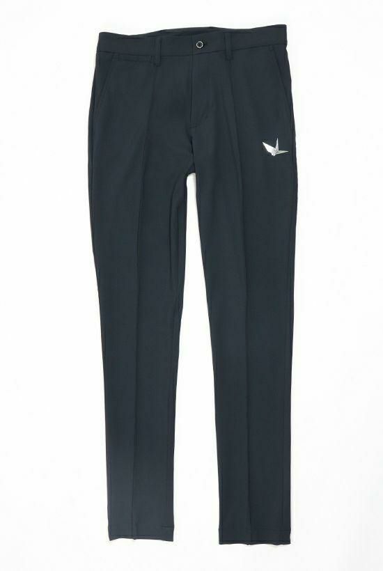 1PIU1UGUALE3 GOLF CREASE PANTS BLACK