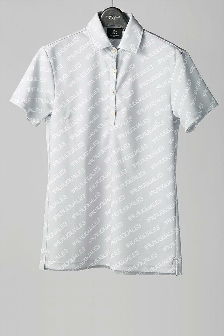 LADIES' DAGONAL LOGO S/S POLO［GRAY/WHITE］ | 1PIU1UGUALE3｜ウノ