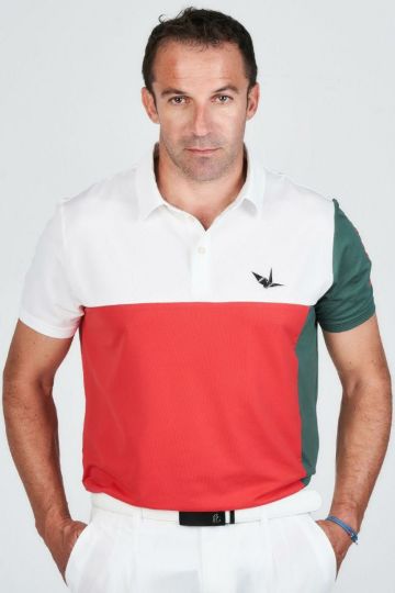 ADP S/S POLO CRAZY BACK LOGO ［WHITE / RED / GREEN