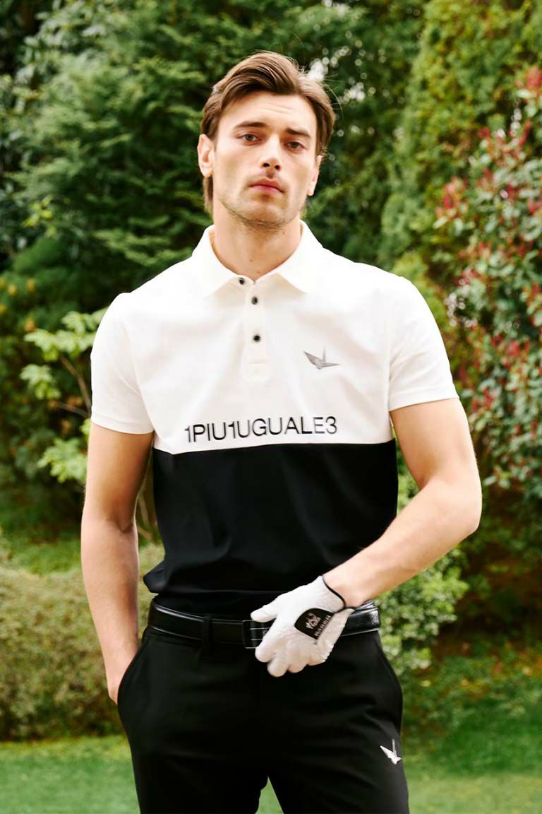 S/S POLO SIDE SWITCH［BLACK］ | VATOMCE | 1PIU1UGUALE3正規店 