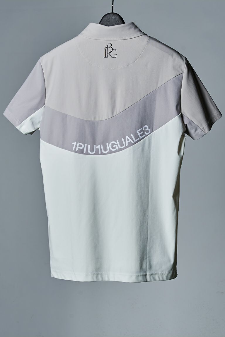 新品1PIU1UGUALE3 GOLF定価4万23SS接触冷感スイッチポロシャツ 1PIU1UGUALE3 GOLF - 【MID SUMMER COLLECTION】 SS POLO STRIPE