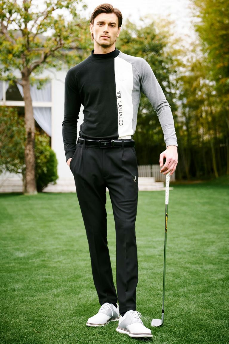 1PIU1UGUALE3 MENS ADP GOLF すっごく S/S MOCK NECK