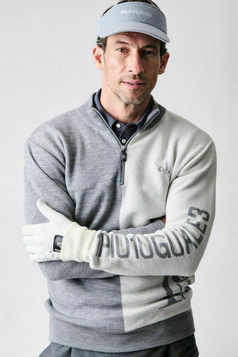 ADP HALFZIP KNIT TRACK［GRAY/L.GRAY］ | VATOMCE | 1PIU1UGUALE3正規店