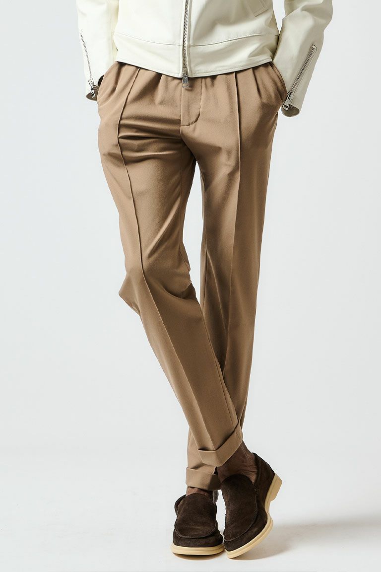 CREASE SLACKS［BEIGE］ | VATOMCE | 1PIU1UGUALE3正規店