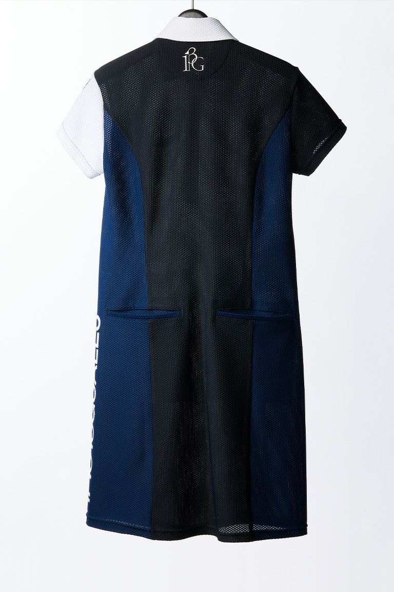 LADIES' S/S ONE-PIECE W STRIPE［NAVY］ | VATOMCE