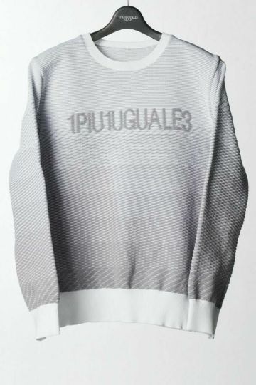 R-NECK KNIT GRADATION［WHITE］ | 1PIU1UGUALE3｜ウノ ピゥ ウノ