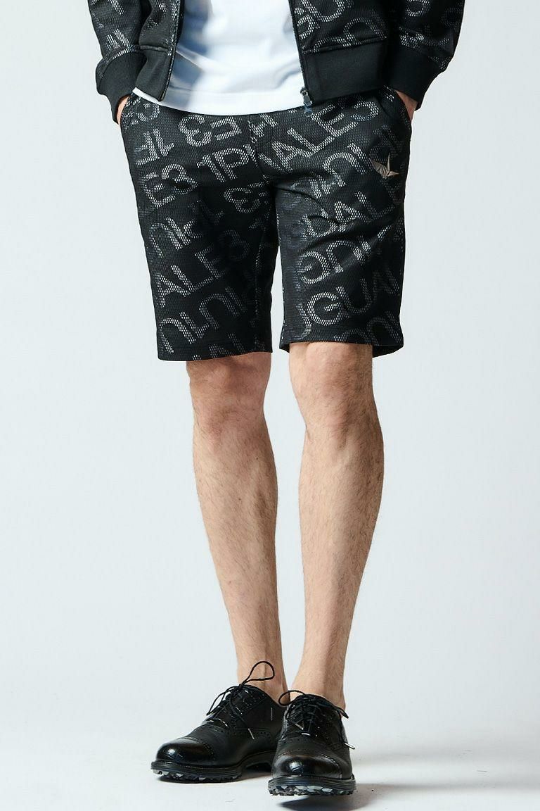 JERSEY SHORTS DIAGONAL LOGO［BLACK/WHITE］ | VATOMCE  