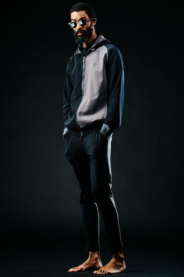 113 SPORT × THESAINT MAFIA CRAZY ZIP UP PARKA[BLACK/GRAY 113 SPORT × THESAINT MAFIA CRAZY ZIP UP PARKA[BLACK/GRAY