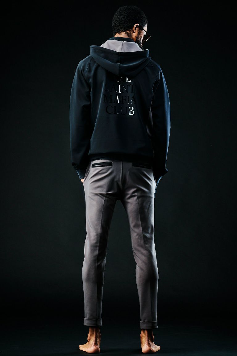 113 SPORT × THESAINT MAFIA CRAZY ZIP UP PARKA［BLACK/GRAY