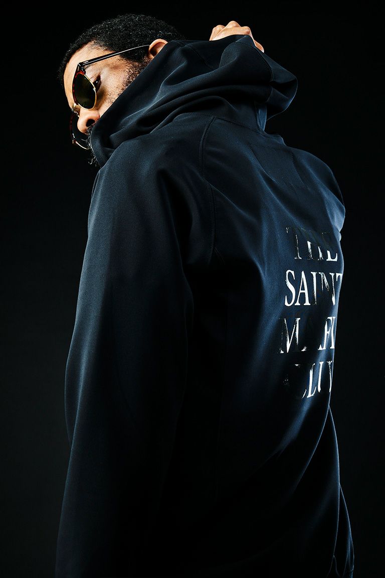 113 SPORT × THESAINT MAFIA CRAZY ZIP UP PARKA［BLACK/GRAY
