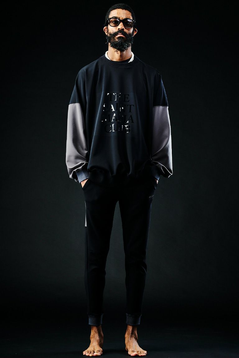 113 SPORT × THESAINT MAFIA CRAZY BIKER RIB［BLACK/GRAY