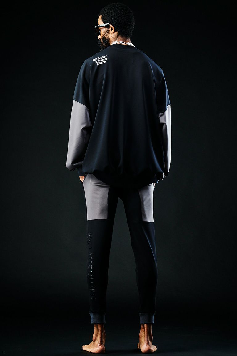 113 SPORT × THESAINT MAFIA CRAZY BIKER RIB［BLACK/GRAY