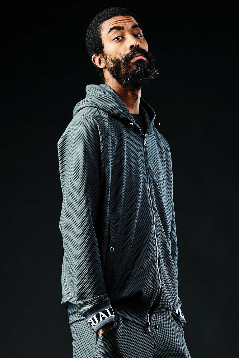 113 SPORT TECHNICAL MESH CHARCOAL ZIP UP PARKA［CHARCOAL