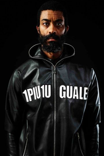 1PIU1UGUALE3 SPORT × THESAINT MAFIA SPORT LEATHER PARKA［BLACK