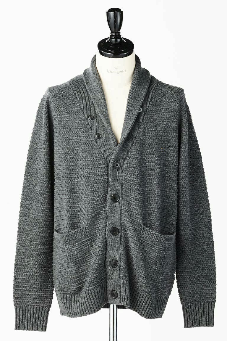 RAGLAN SHAWL CARDIGAN［D.GRAY］ | 1PIU1UGUALE3｜ウノ ピゥ ウノ