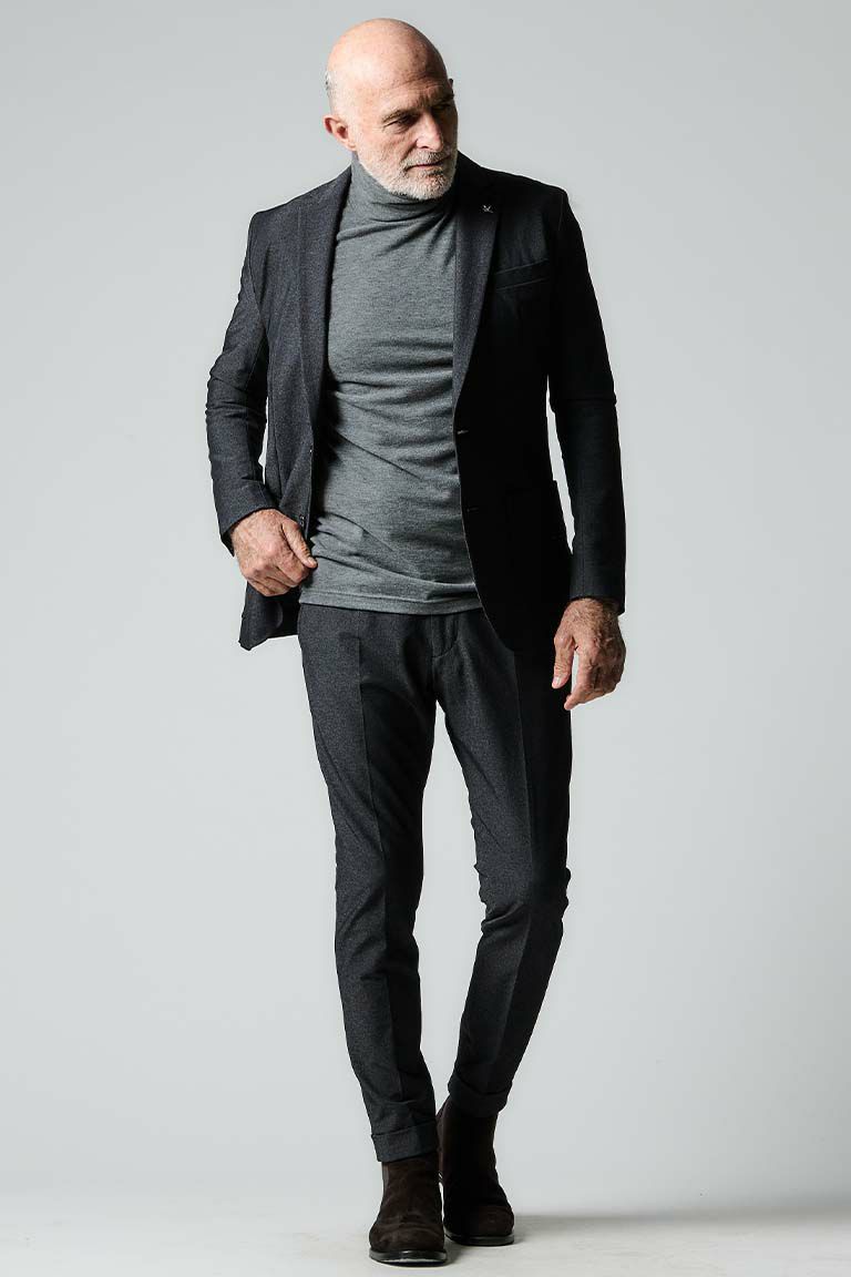 定価5万1piu1uguale3 COMFY SLACKS Ⅵ スラックスパンツ COMFY SLACKS［BLACK/WHITE］ | VATOMCE | 1PIU1UGUALE3正規店