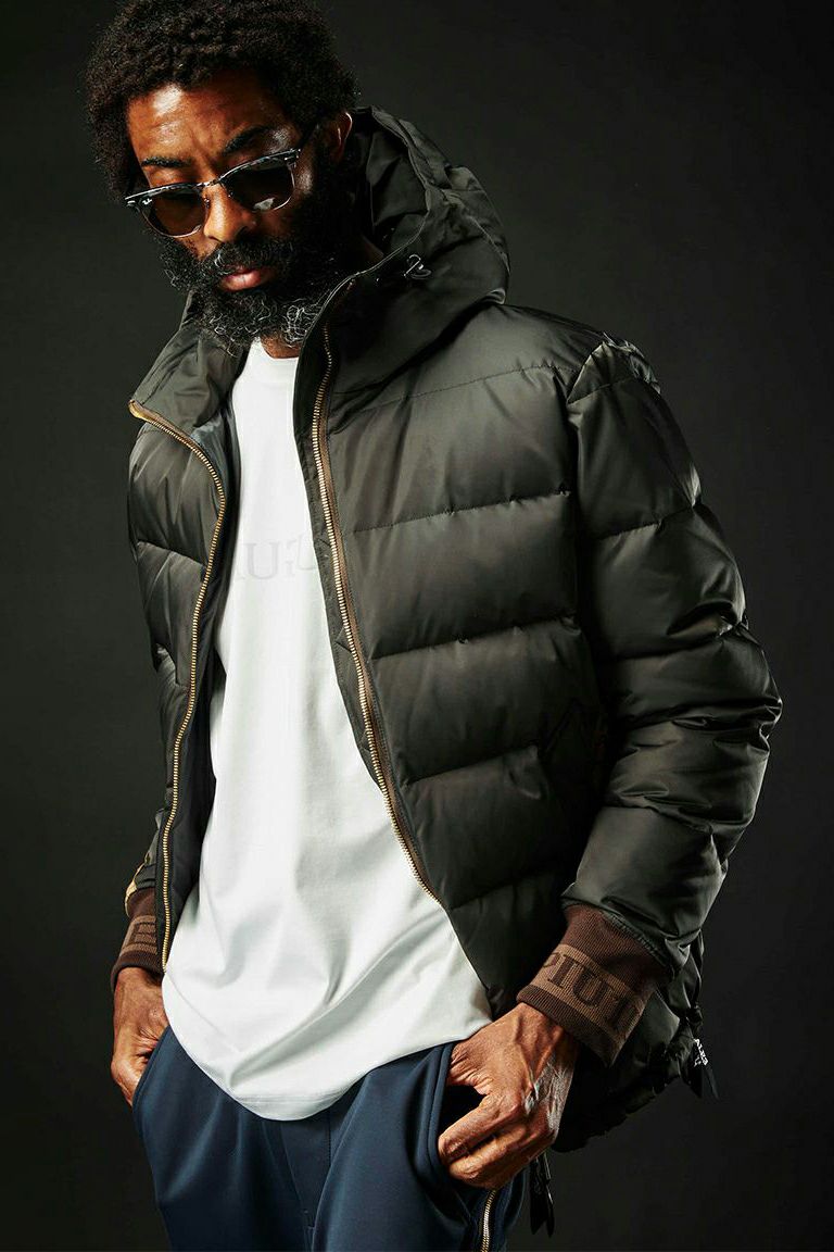 R[10] 113 RIBBON TAPE HOODED DOWN JK LUXRY TAFTA［CHARCOAL 