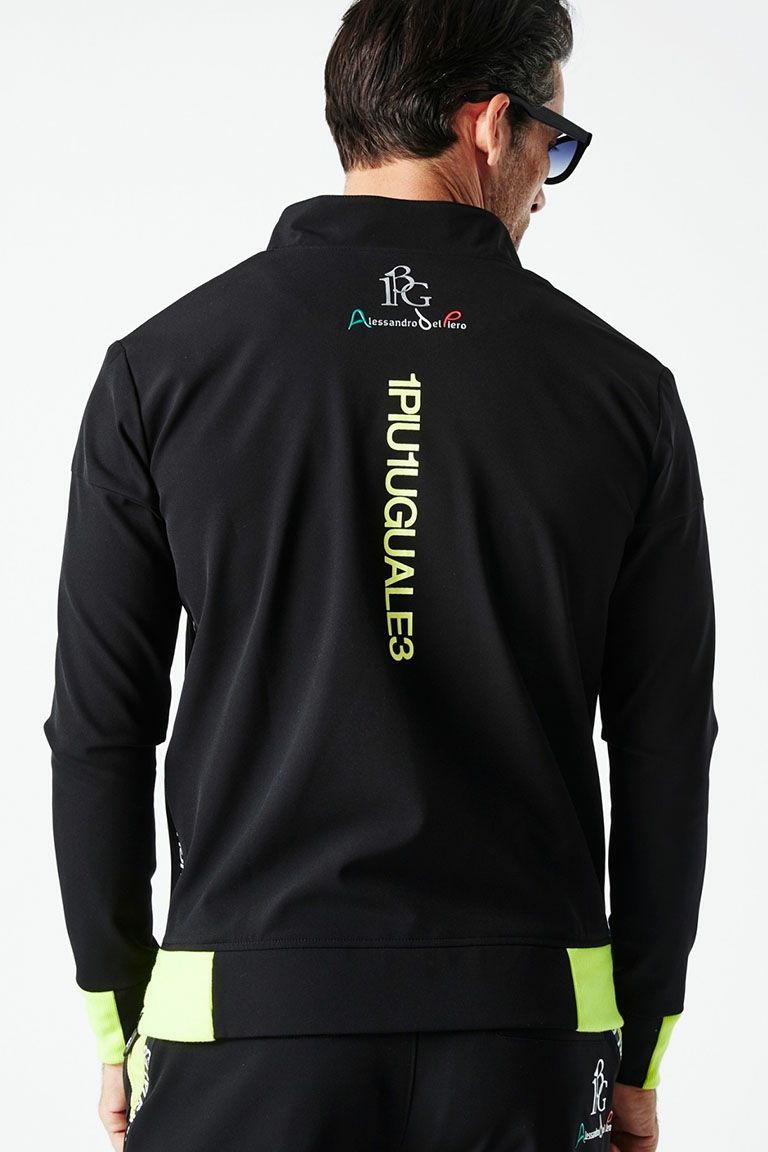 メンズウェア 1PIU1UGUALE3 GOLF Wind Breaker 1PIU1UGUALE3 GOLF 4 ブラック×グレー CRAZY WIND BREAKER