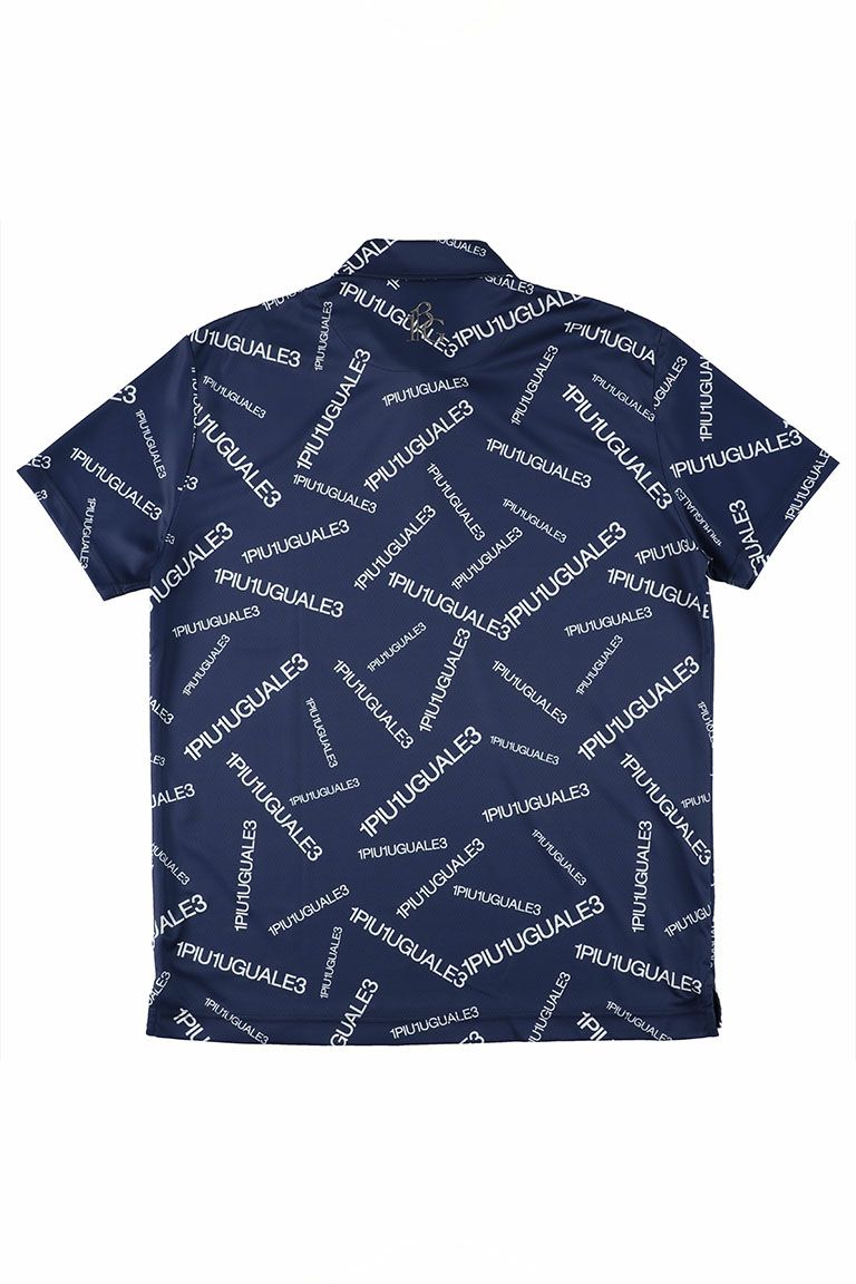 S/S POLO RANDOM 1PIU1UGUALE3 LOGO［NAVY 