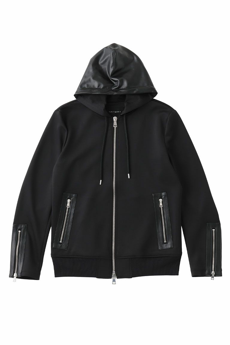 1piu1uguale3 ジャケット |MRB478-CTN057-99 RIDERS PARKA［BLACK］