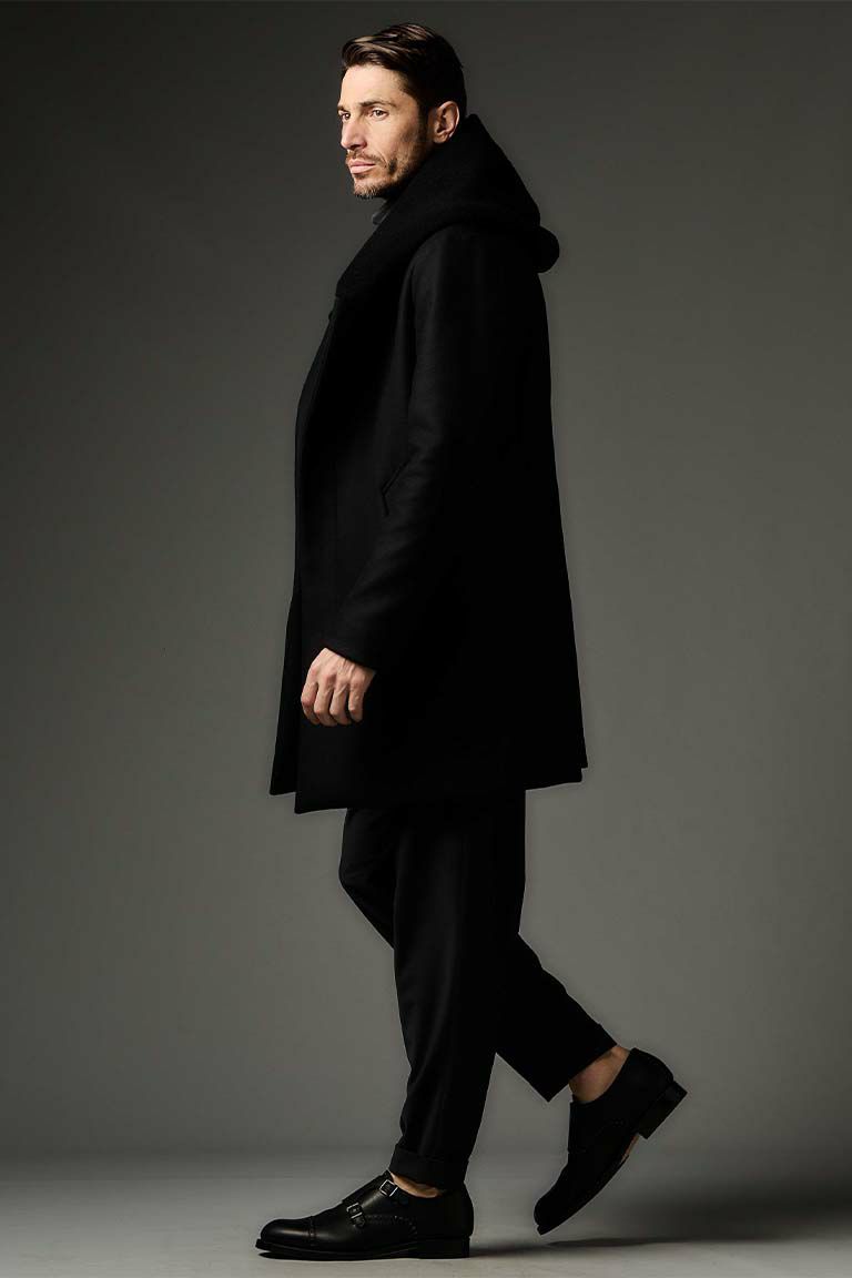WRAP HOODED［BLACK/BLACK］ | VATOMCE | 1PIU1UGUALE3正規店 