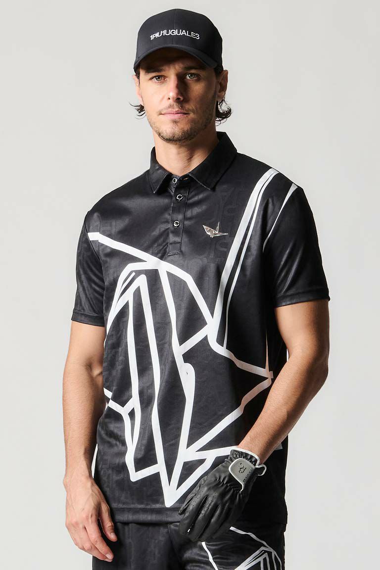 S/S POLO JACQUARD［BLACK］ | VATOMCE | 1PIU1UGUALE3正規店