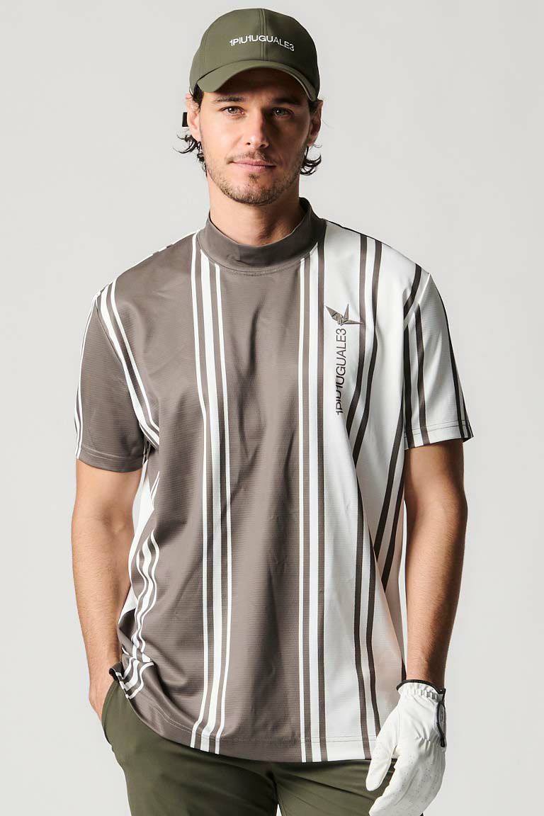 新品 1piu1uguale3 GOLF ロゴ モックネックシャツ(Ⅵ/XL)Ⓗ 1PIU1UGUALE3 GOLF ゴルフ メンズ トップス | モックネック