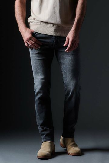 定価3.9万 1piu1uguale3 LONG SWEAT デニムパンツ Ⅲ