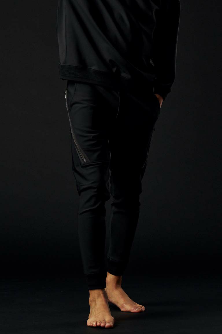 パンツ 1PIU1UGUALE3 BIKER ZIP RIB PANTS 1PIU1UGUALE3 - BIKER RIB PANTS / スキューバ ダブルジャージ