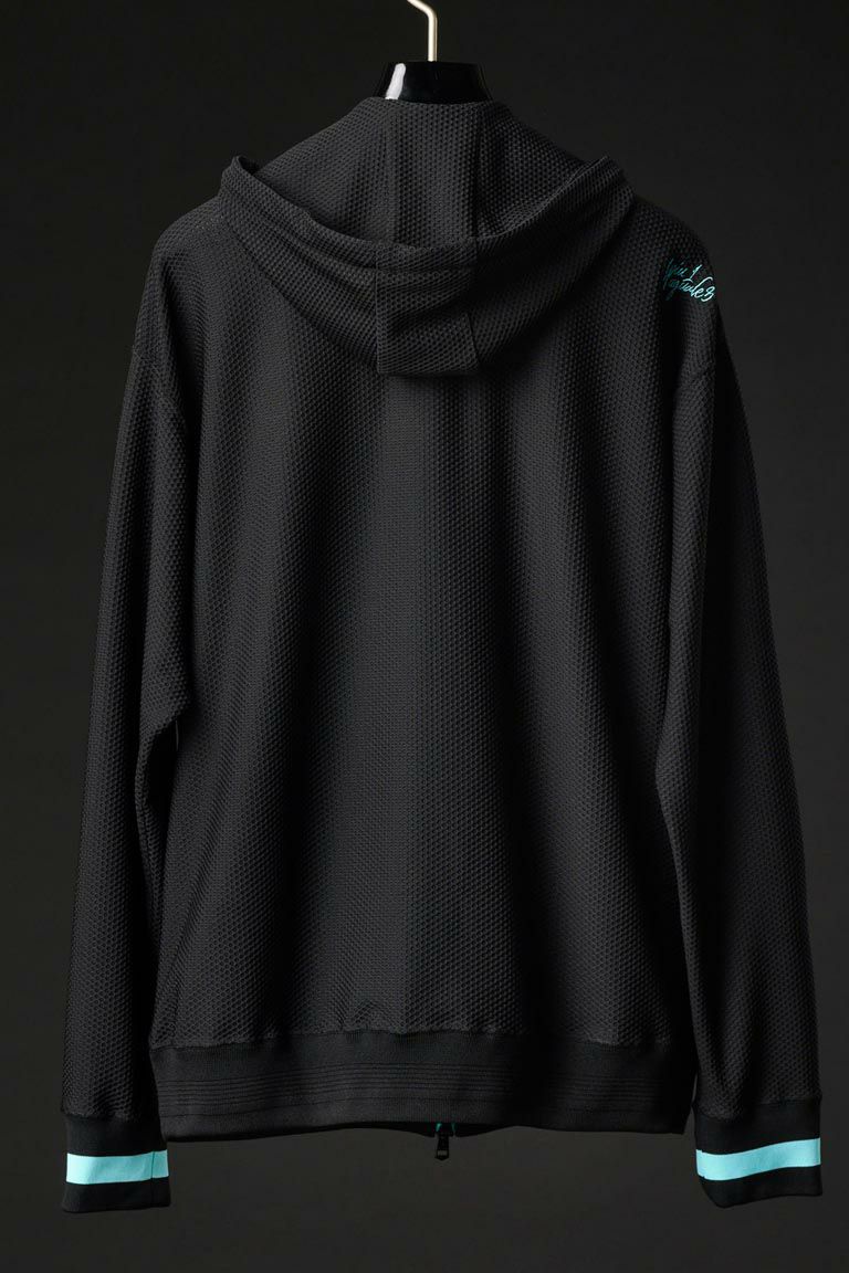 113 SPORT×THESAINT MAFIA ZIP UP PARKA［BLACK/TURQUOISE