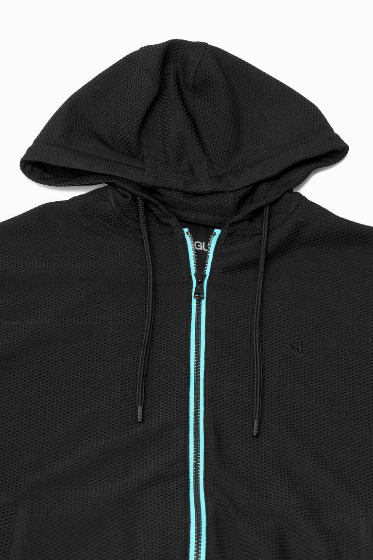 【超新作】 113 SPORT×THESAINT MAFIA ZIP UP PARKA［BLACK/TURQUOISE トップス
