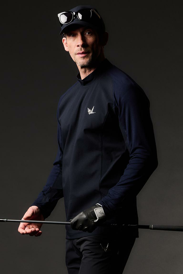 ウノピゥ 1PIU1UGUALE3 ゴルフ モックネック 白 GRT251 4 SAME COLOR MOCK［NAVY］ | VATOMCE | 1PIU1UGUALE3正規店