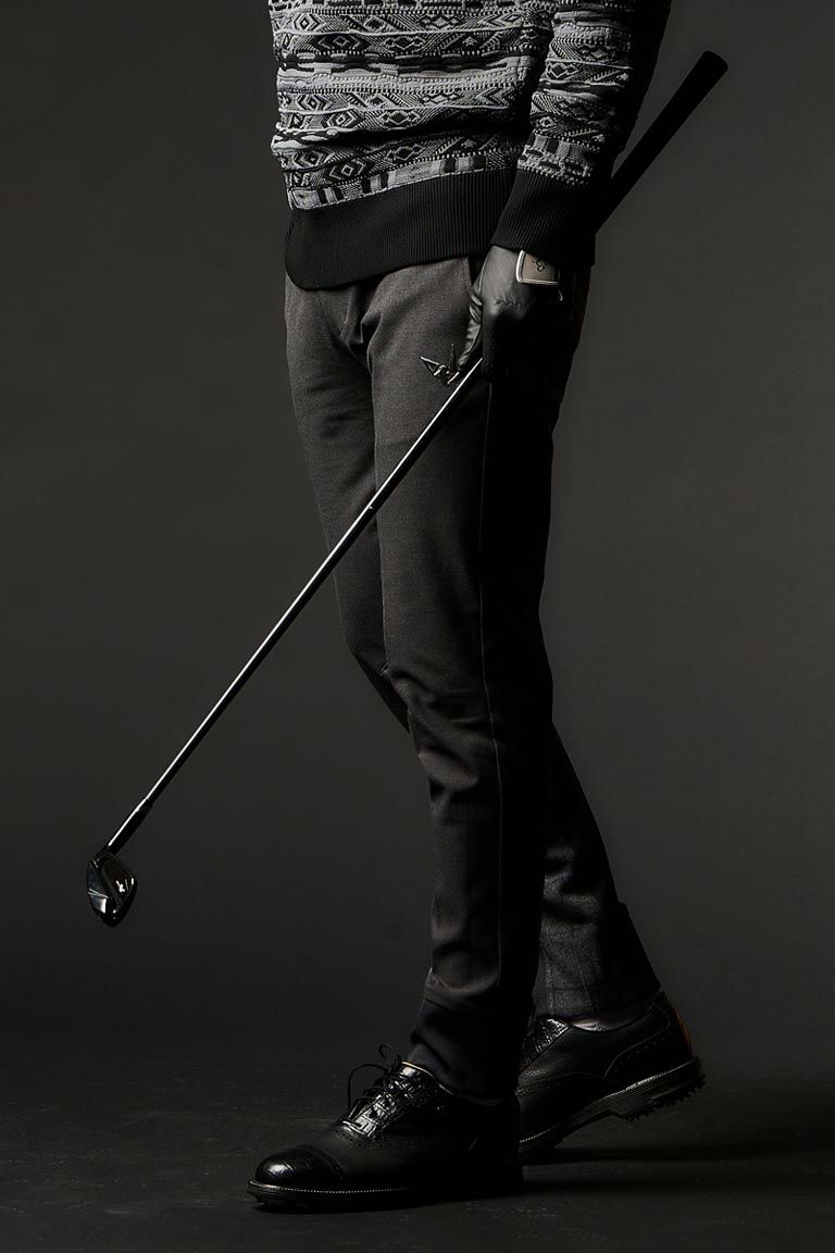 1PIU1UGUALE3 RIB PANTS(BLACK)