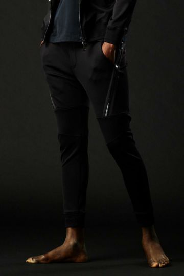 パンツ 1PIU1UGUALE3 BIKER ZIP RIB PANTS 1PIU1UGUALE3 - BIKER RIB PANTS / スキューバ ダブルジャージ